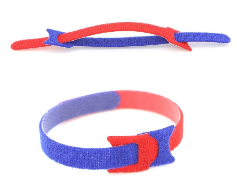 Pasow 100pcs Reusable Fastening Cable Ties Adjustable Wire Management 8 Inch (Red) - Image 4